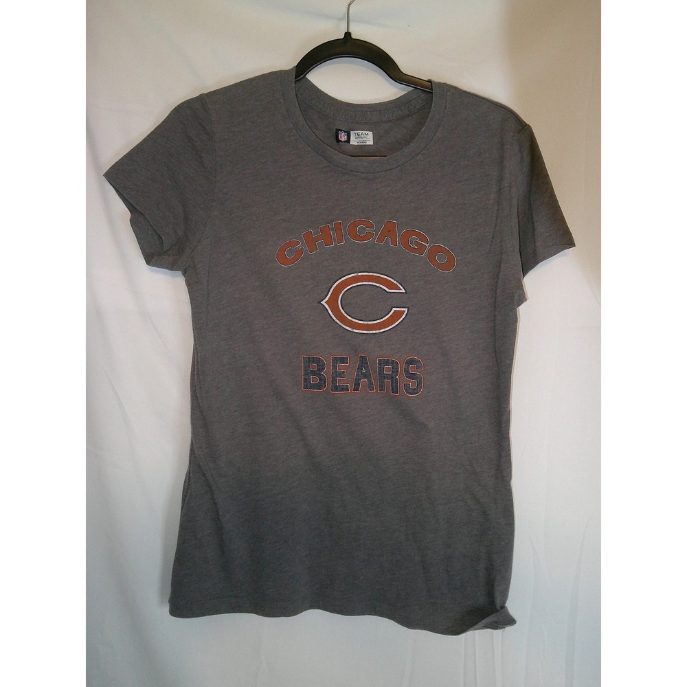 Chicago Bears NFL Team Apparel Womens Gray Graphic T-Shirt Large